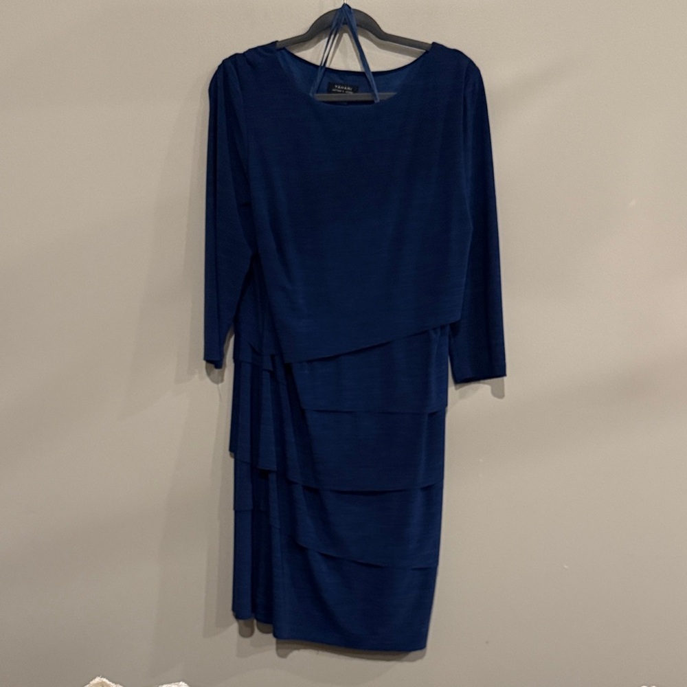 Tahari Size 14W Blue Women's Dress